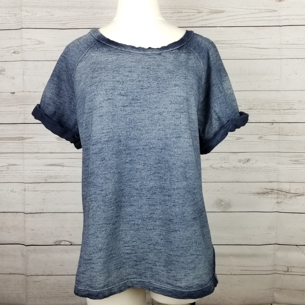 Life In Progress Acid Wash Denim Style Tee